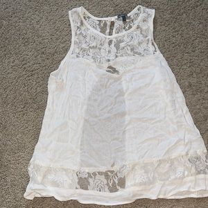 White lace tank top